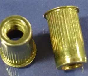 Blind Ribbed Rivet Nut, Small Flange